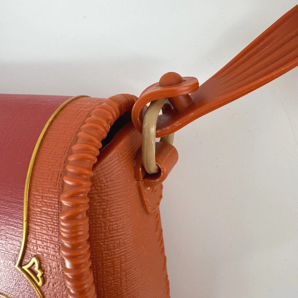 Disney Raya & the Last Dragon Embossed Toy Crossbody Bag Purse Orange Red